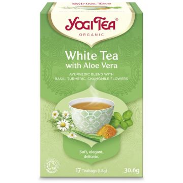 Yogi Tea White Tea with Aloe Vera (17 μερίδες) - Βιολογικό Προϊόν